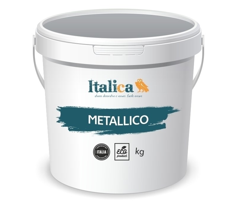 Кроющая краска с эффектом металлической поверхности Italica METALLICO  POLICHROMO Серебро-Золото  металлизатор 2187 - фото 6424