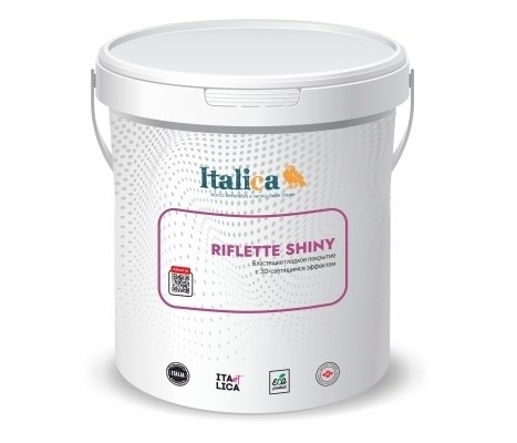 Декоративное покрытие блестящее с матовым 3D-светящимся эффектом Italica  RIFLETTE SHINY 400 2266 - фото 6574