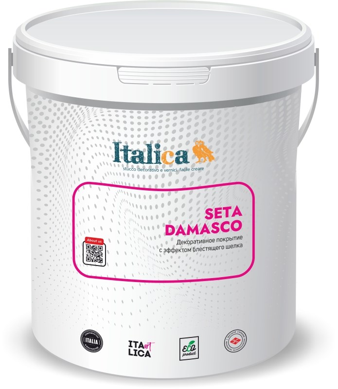 Декоративное покрытие эффект  классический шелк с ярким переливом Italica   SETA DAMASCO 2164 - фото 7638