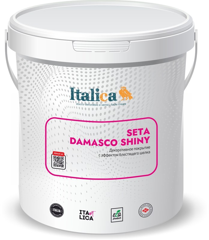 Декоративное покрытие эффект блестящий шелк Italica SETA DAMASCO SHINY 2166 - фото 7641