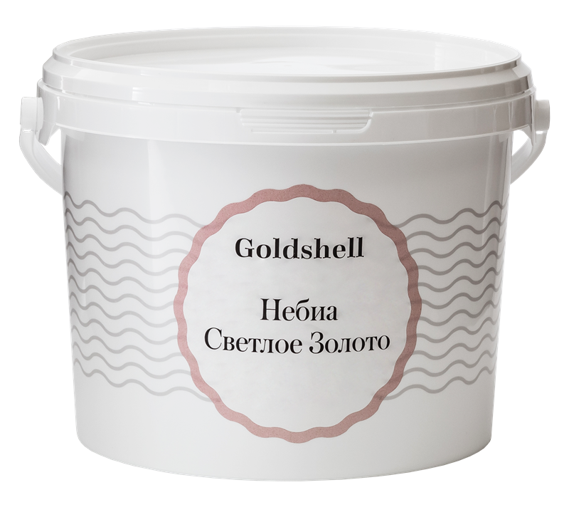 Декоративное покрытие эффект золотых облаков на цветном или белом фоне Goldshell Небиа Светлое Золото 5034 - фото 7858