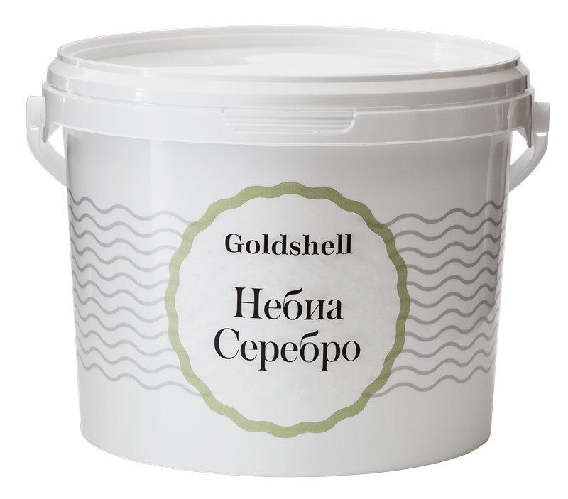 Декоративное покрытие  эффект серебряных облаков на цветном или белом фоне Goldshell Небиа Серебро 5035 - фото 7860