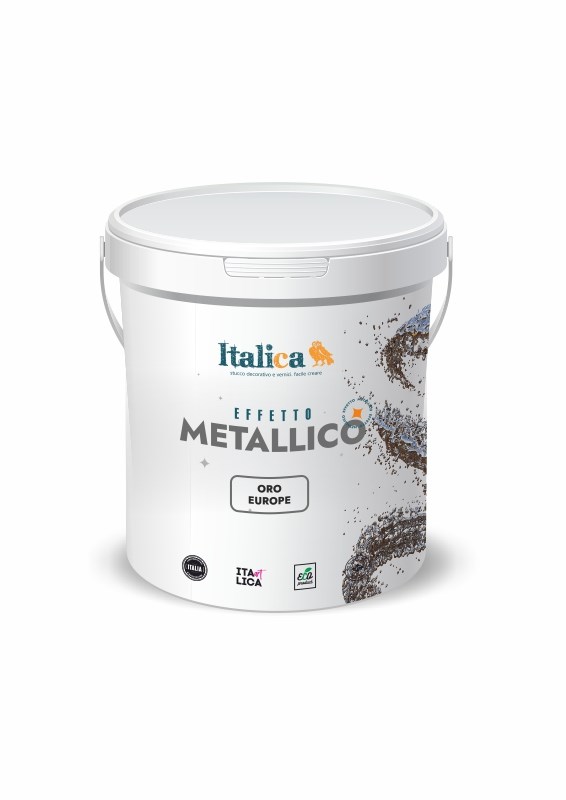 Кроющая краска с эффектом металлической поверхности Italica METALLICO ORO EUROPE  Желтое Золото металлизатор 2176