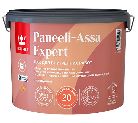 Интерьерный полуматовый лак Tikkurila Tikkivala Paneeli Assa Expert 20 4618