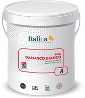 Декоративное покрытие эффект белый шелк Italica  SETA DAMASCO BIANCO 2165