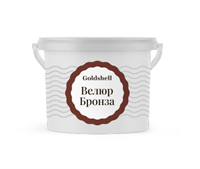 Декоративное покрытие с эффектом мокрого шелка и оттенком бронзы Goldshell Велюр Бронза 516
