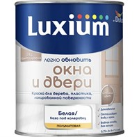 Полуматовая краска для дерева, пластика, лакированной поверхности Luxium (Dulux) Легко Обновить - Окна и двери 111